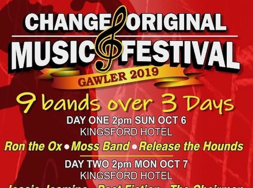 Gawler’s 2019 CHANGE Original Music Festival